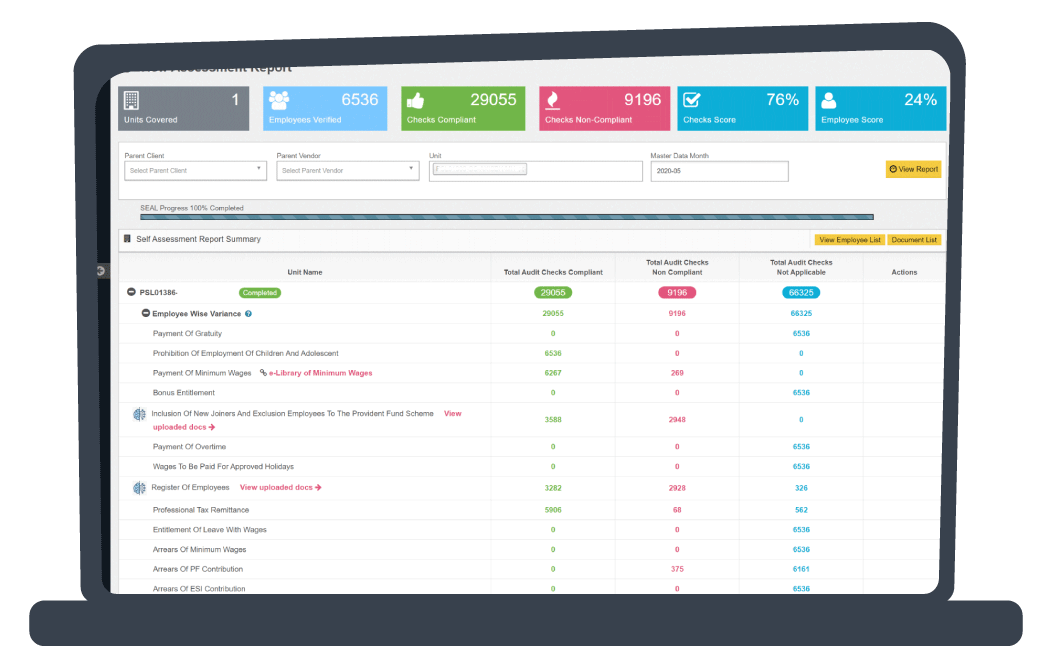 Simpliance Enabled Audit Logic Engine